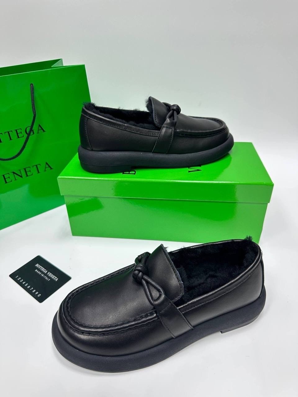 лоферы bottega veneta,,лоферы с мехам,лоферы женские,лоферы на меху
