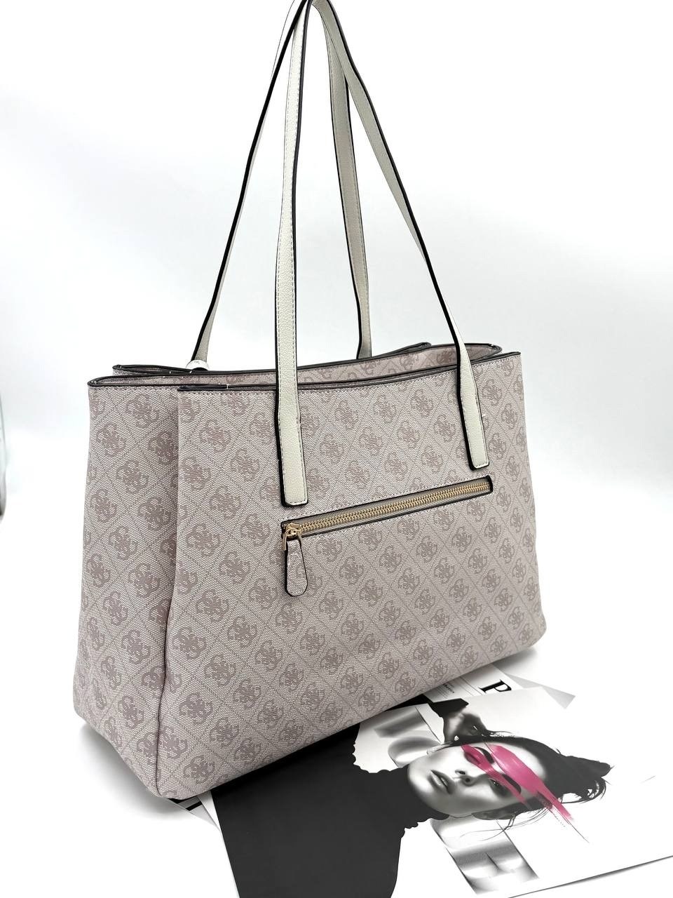 сумка женская guess hwbd7879250 молочно-белая,сумка guess,сумка женская guess,guess сумка шоппер,сумка guess бежевая