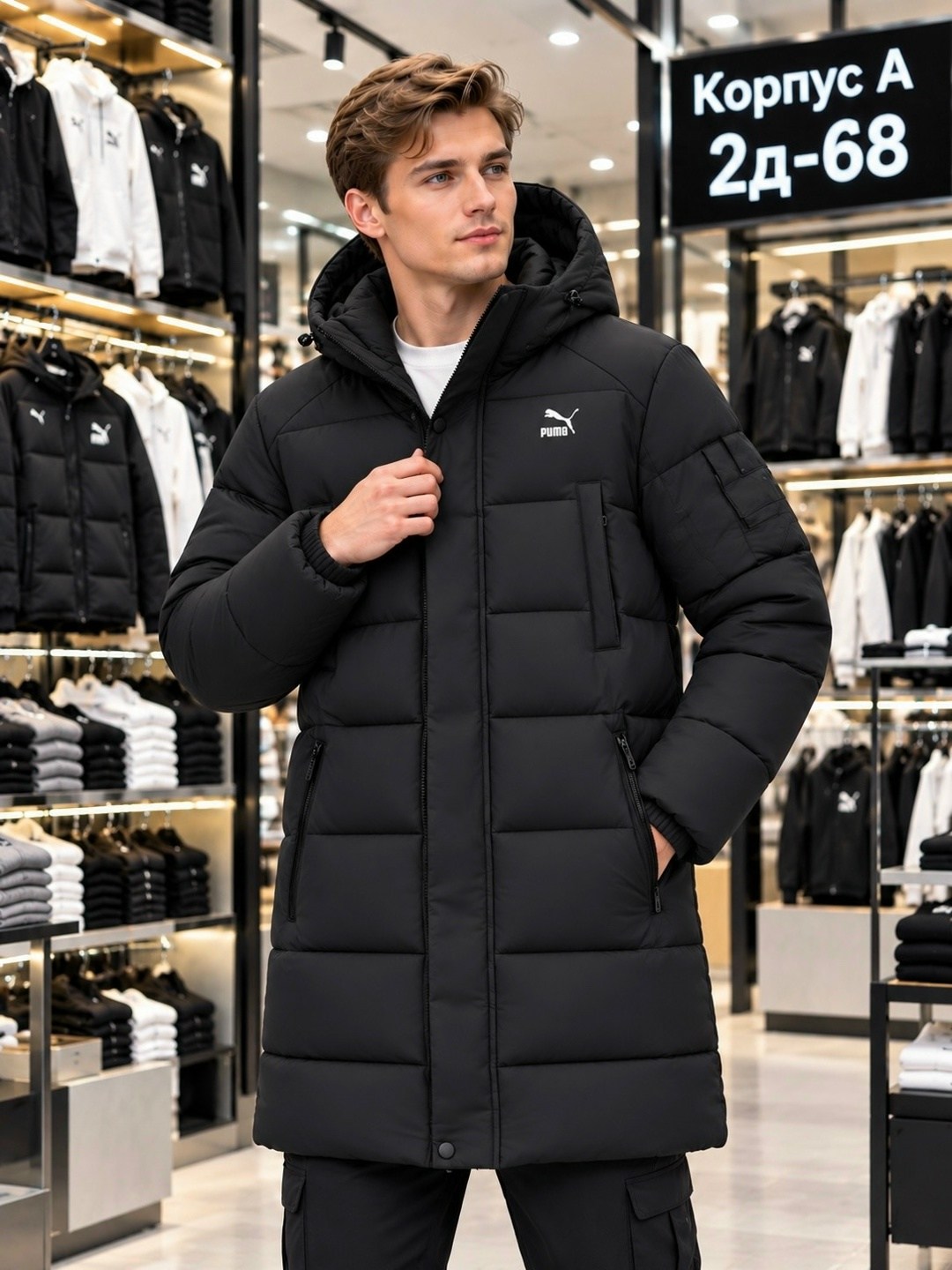 пуховик мужской puma,пуховик puma downguard 600 down jacket,пуховик puma,пуховик зимний длинный puma,зимний пуховик мужской