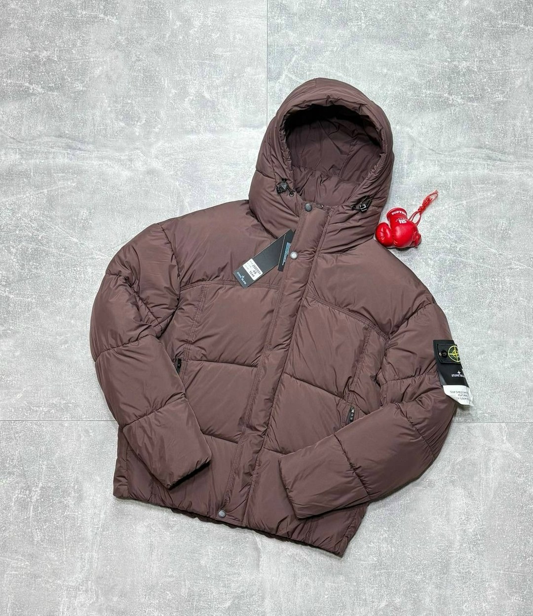 пуховик stone island,мужская куртка пуховик stone island,куртка стон айленд пуховик,пуховик stone island crinkle reps темно серый m,куртка пуховик stone island nylon metal