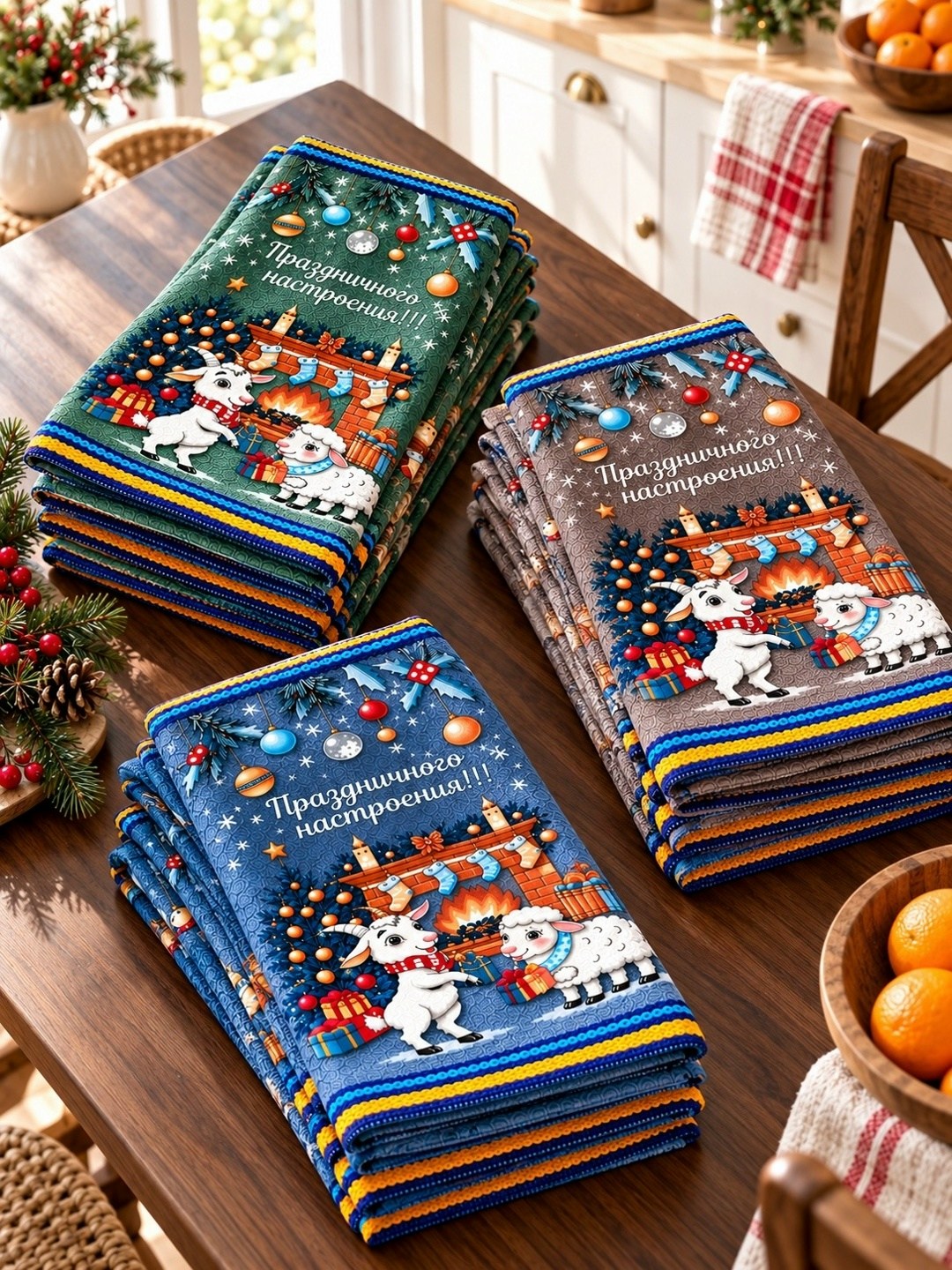 полотенца кухонные новогодние,набор полотенец новогодний,полотенца кухонные,полотенца новогодние,наборы полотенец