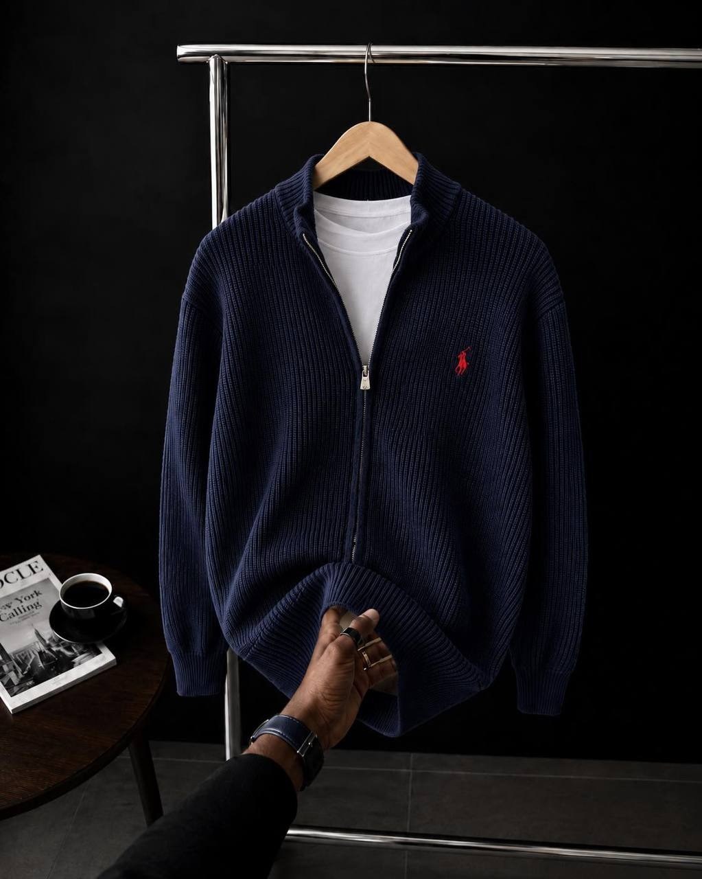 polo ralph lauren вязаный кардиган-свитер на молнии,кардиган polo ralph lauren,мужская кофта,свитер для мужчин,свитера мужская