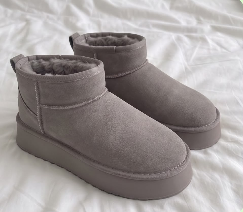 ,угги женские,угги женские ugg,ugg classic mini platform grey,женские угги зимние