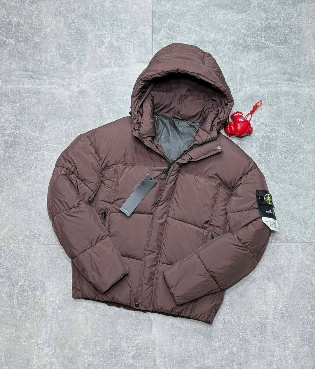 пуховик stone island,мужская куртка пуховик stone island,куртка стон айленд пуховик,пуховик stone island crinkle reps темно серый m,куртка пуховик stone island nylon metal