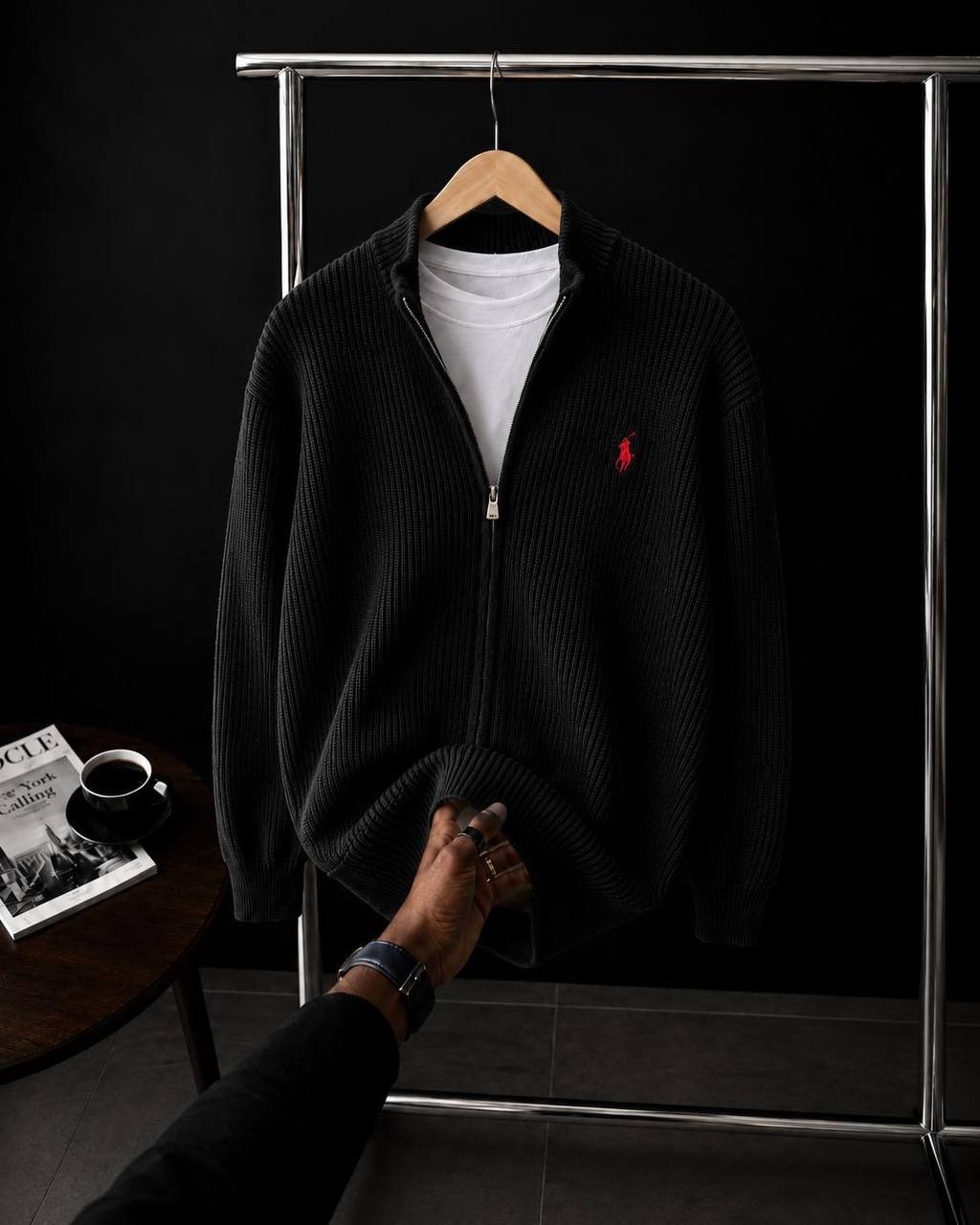 polo ralph lauren вязаный кардиган-свитер на молнии,кардиган polo ralph lauren,мужская кофта,свитер для мужчин,свитера мужская