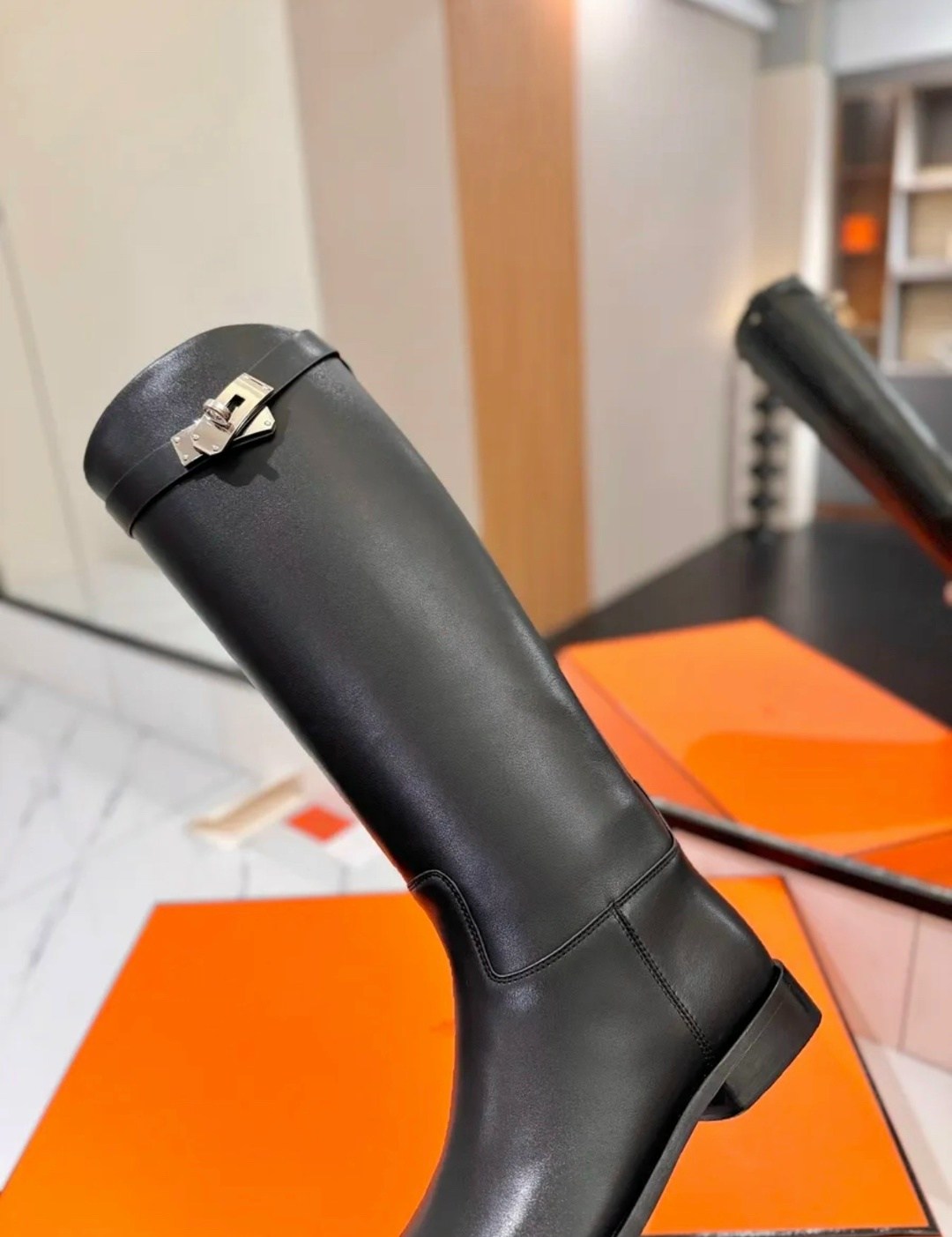 сапоги hermes женские кожаные чёрного цвета,сапоги hermes,гермес сапоги женские,сапоги эрмес,сапоги hermes женские