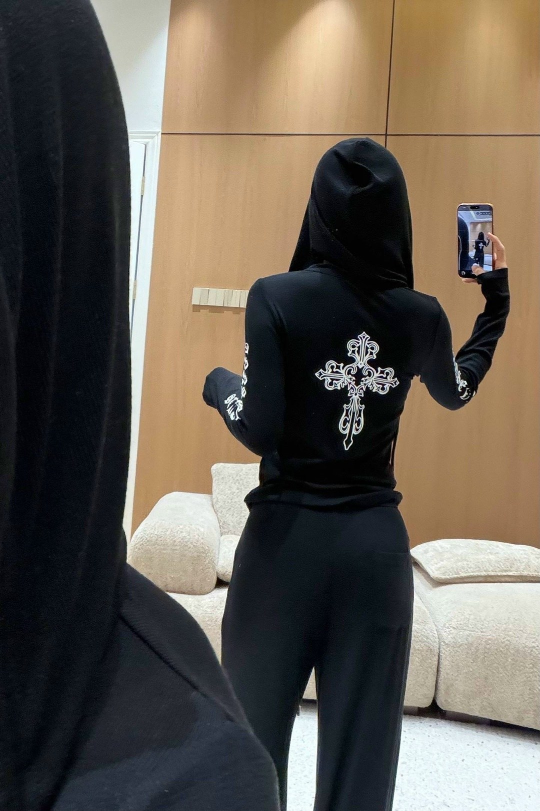 спортивные костюмы женские,спортивный костюм karl lagerfeld женский,костюм balenciaga женский,спортивный костюм,костюм спортивный в стиле balenciaga на молнии с капюшоном черный