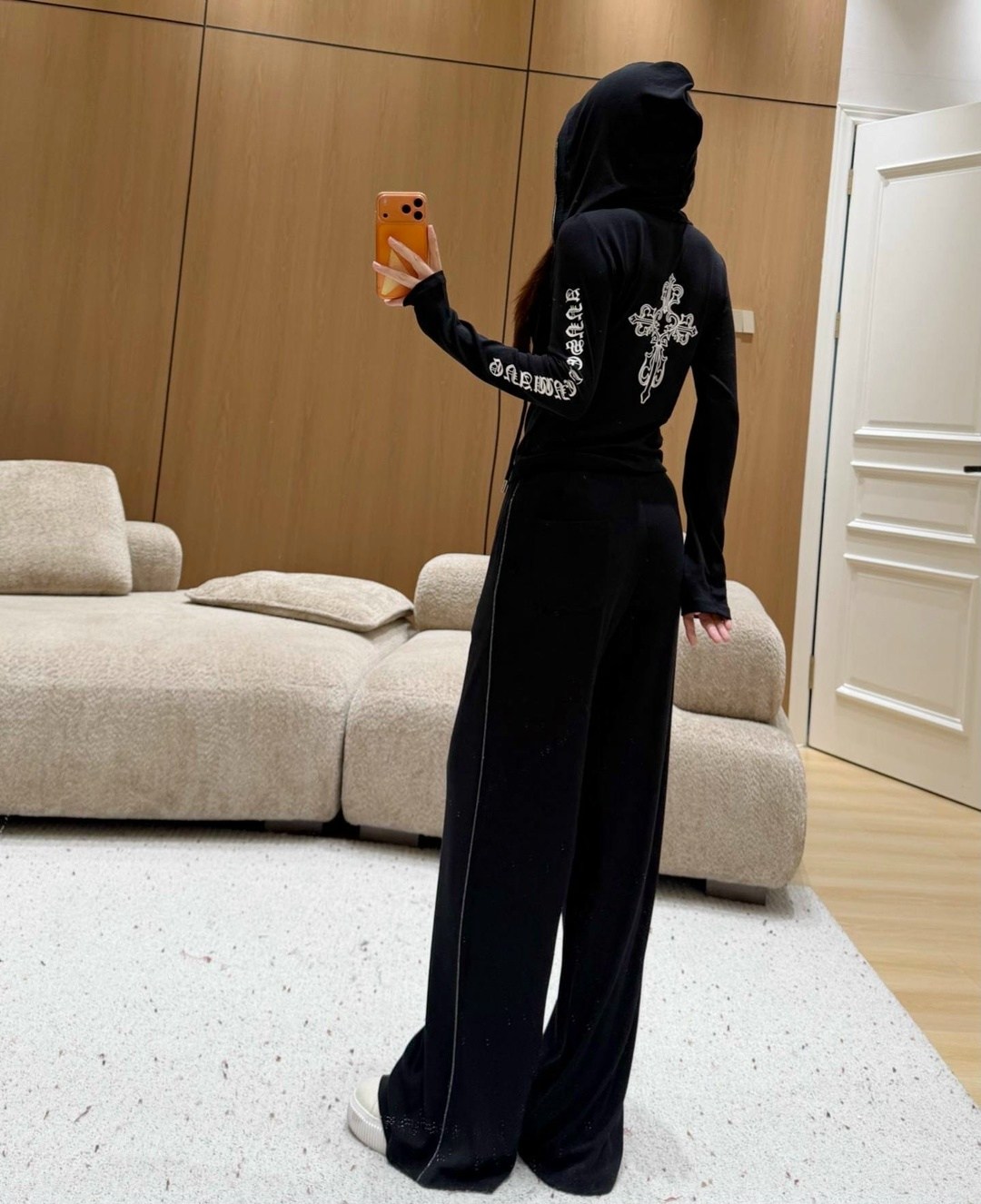 спортивные костюмы женские,спортивный костюм karl lagerfeld женский,костюм balenciaga женский,спортивный костюм,костюм спортивный в стиле balenciaga на молнии с капюшоном черный