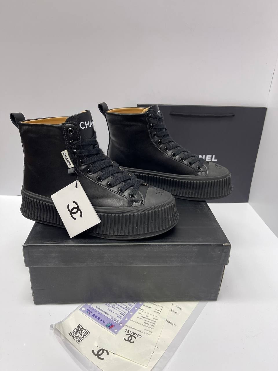 ,кеды chanel,ботинки chanel,кеды женские высокие chanel черный,кеды шанель