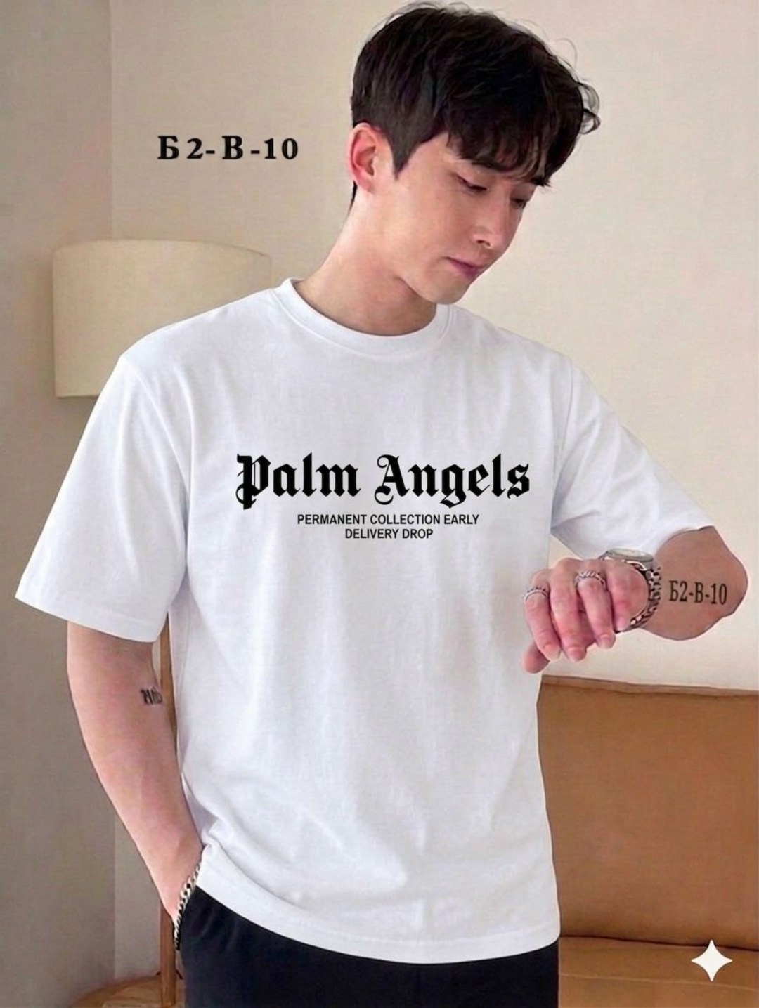 мужские футболки palm angels,футболки palm angels,мужской футболки,оверсайз футболка palm angels,футболка palm angels с воротником