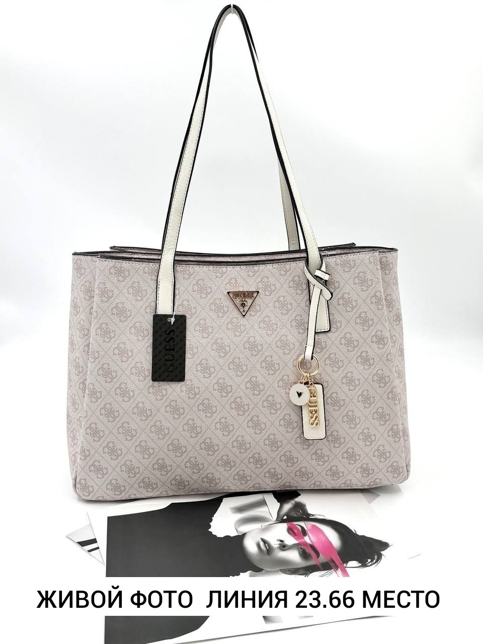 женская сумка guess,сумка guess,сумка шоппер guess,сумка,сумка женская guess hwbd7879250 молочно-белая