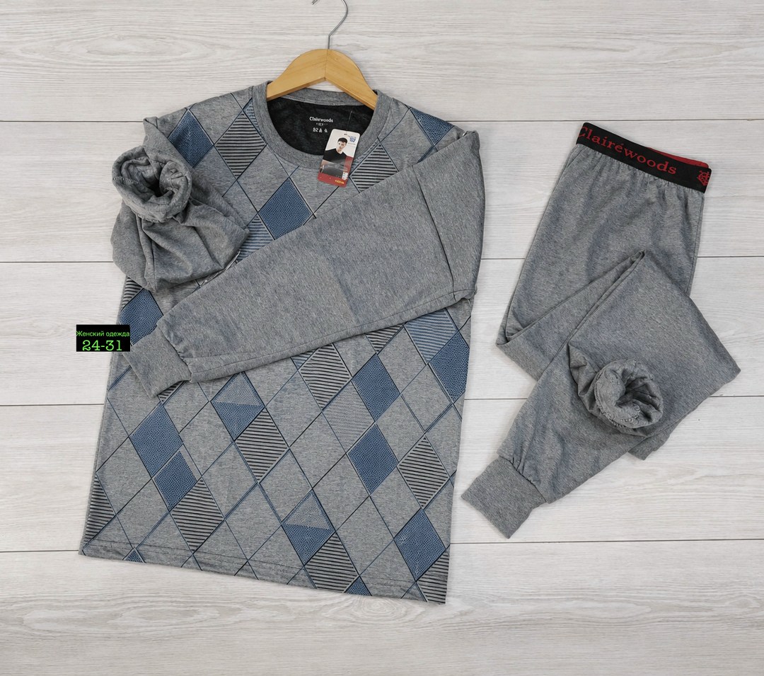 мужские пижамы,пижама мужская movi textile pn2356 серая 54 ru,пижама мужская с брюками,пижама мужская со штанами,пижама мужская теплая