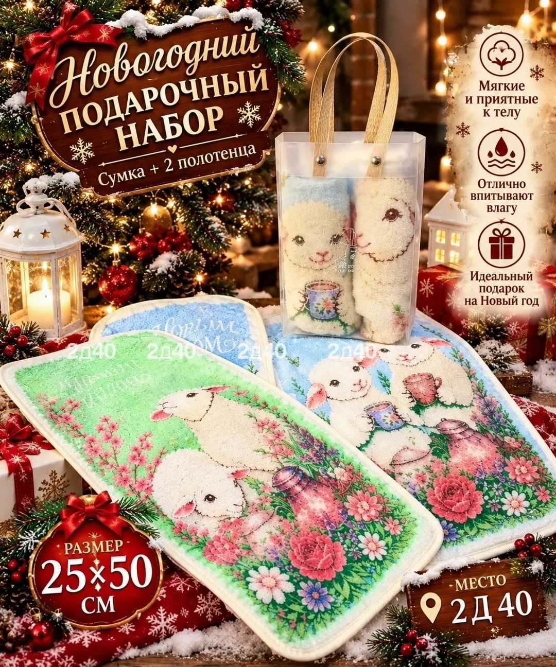 набор новогодних полотенец,новогодние наборы,набор полотенец подарочный,полотенца новогодние,новогодние подарочные наборы