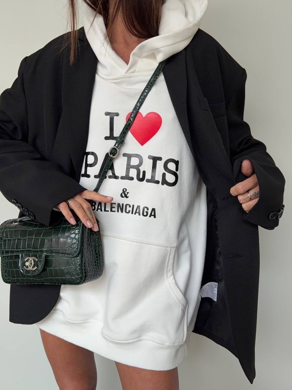 модная толстовка,худи balenciaga paris,женская толстовка,свитшот женская,толстовка