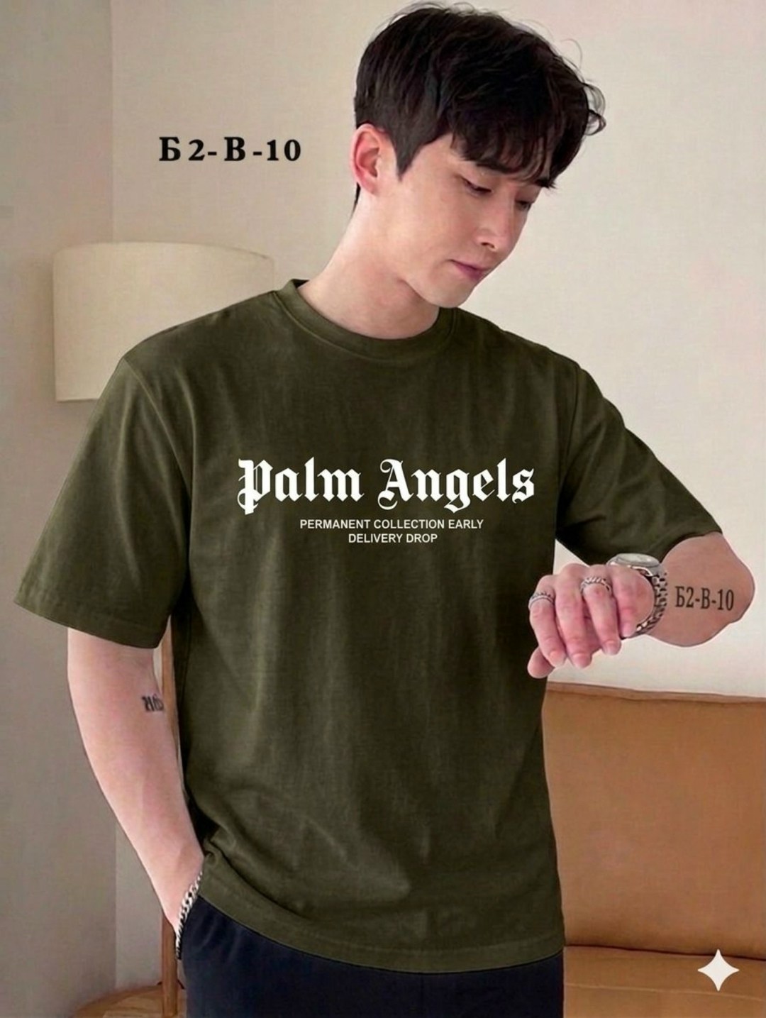 мужские футболки palm angels,футболки palm angels,мужской футболки,оверсайз футболка palm angels,футболка palm angels с воротником