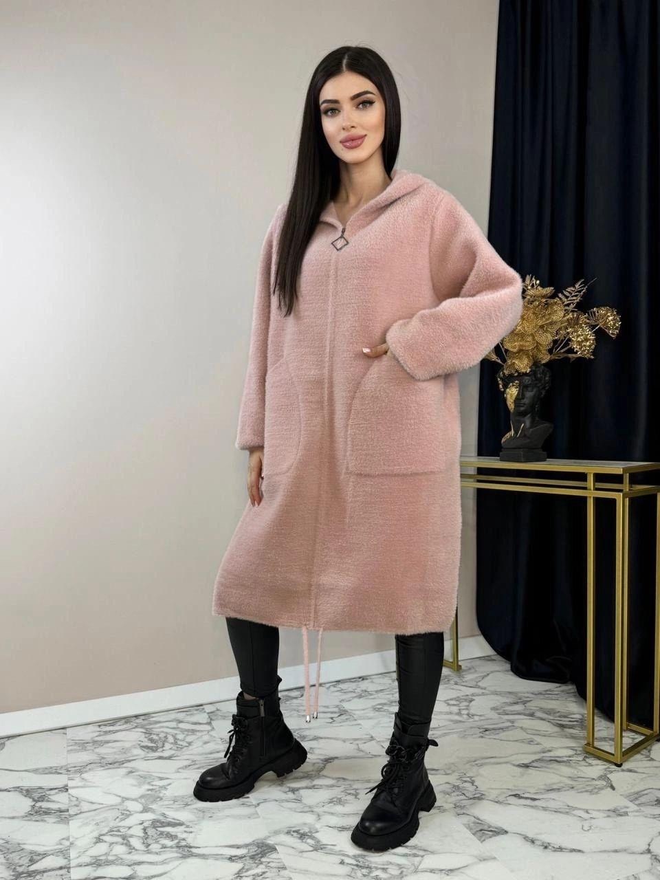 кардиган женский теплый,кардиган пушистый с альпакой кофта теплая на замке c&h style,кардиган альпака,кардиган ангора альпака ,кардиган длинный тёплый с капюшоном