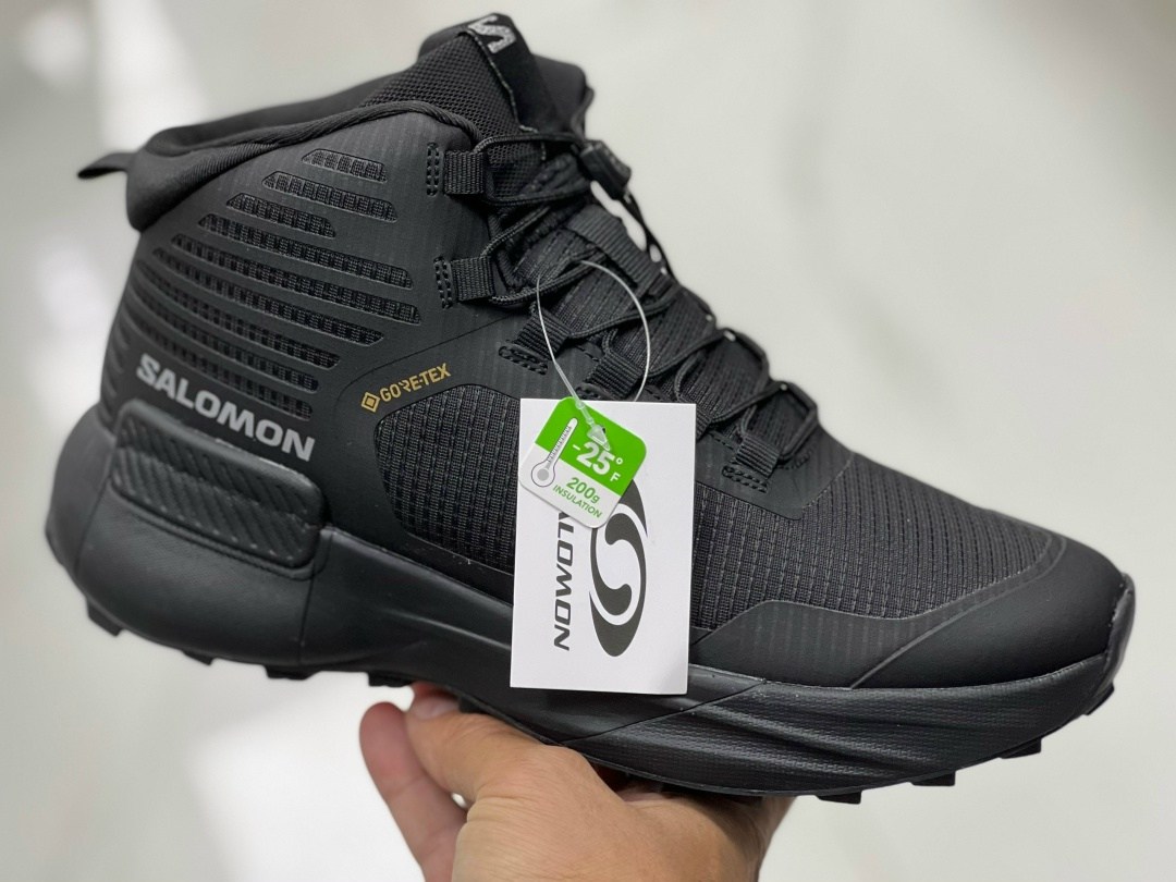 salomon elixir mid gtx черные текстиль мужские,кроссовки зимние salomon,ботинки salomon elixir mid gtx,кроссовки,кроссовки зимние salomon gore tex термо