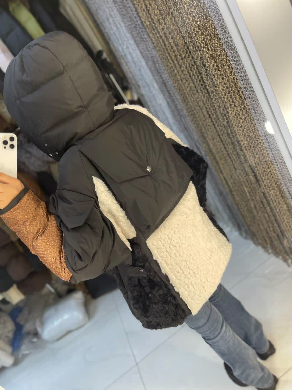 куртка демисезонная с меховыми вставками oksana utova brand,демисезонная куртка,пуховик женский,куртка женская,теплая куртка