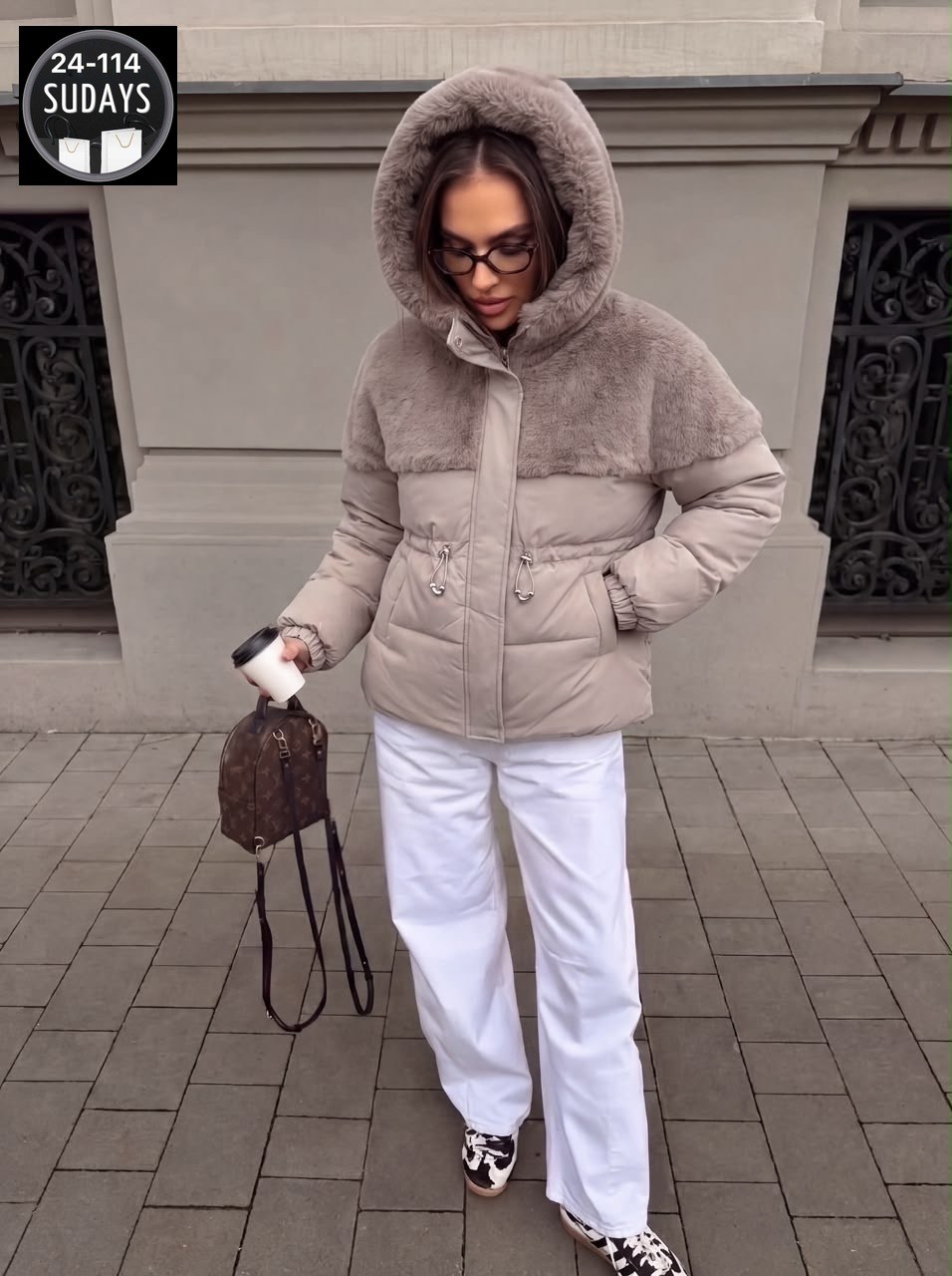 пуховик бежевый,пуховик женский,пуховик,теплая куртка,пуховик с норкой