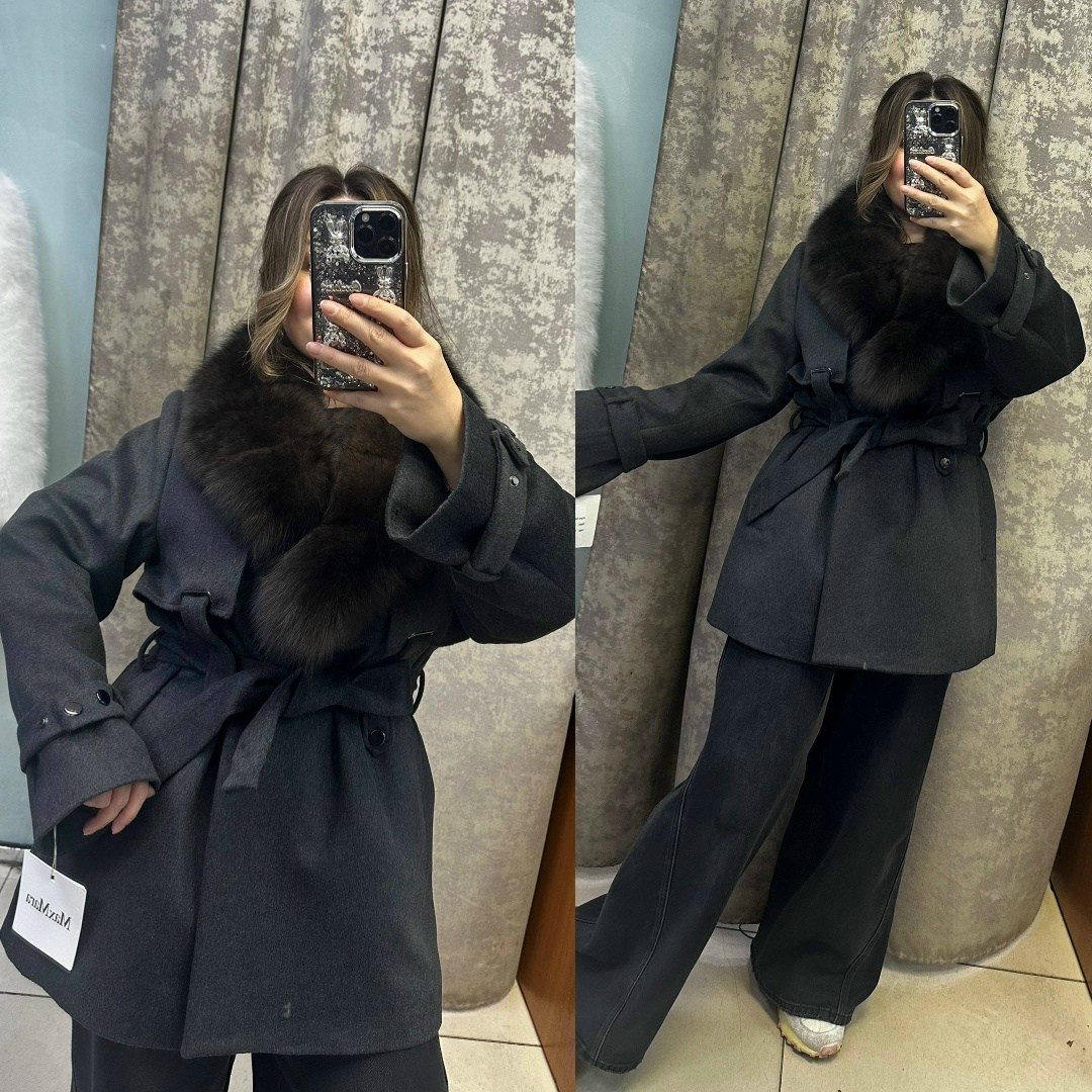 пальто с мехом,пальто с песцом,пальто зимнее,пальто с воротником,женское пальто кашемир с натуральным мехом песца