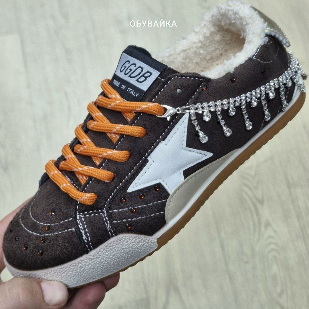 кеды зимние с натуральным мехом golden goose premium shoes,, женская,кеды golden goose,кроссовки замша
