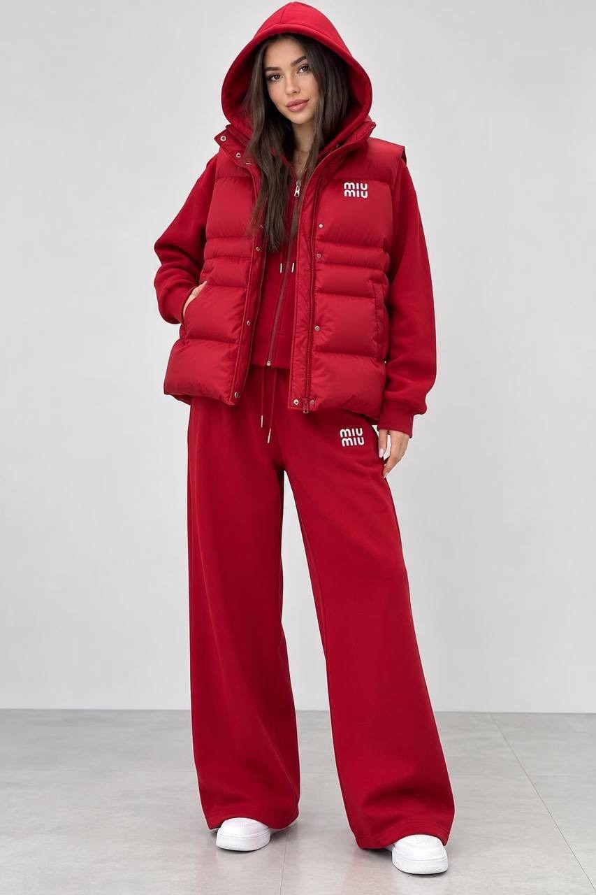 стильные костюмы,костюм тройка с курткой,костюм на флисе,женский костюм тройка,костюм тройка miu miu