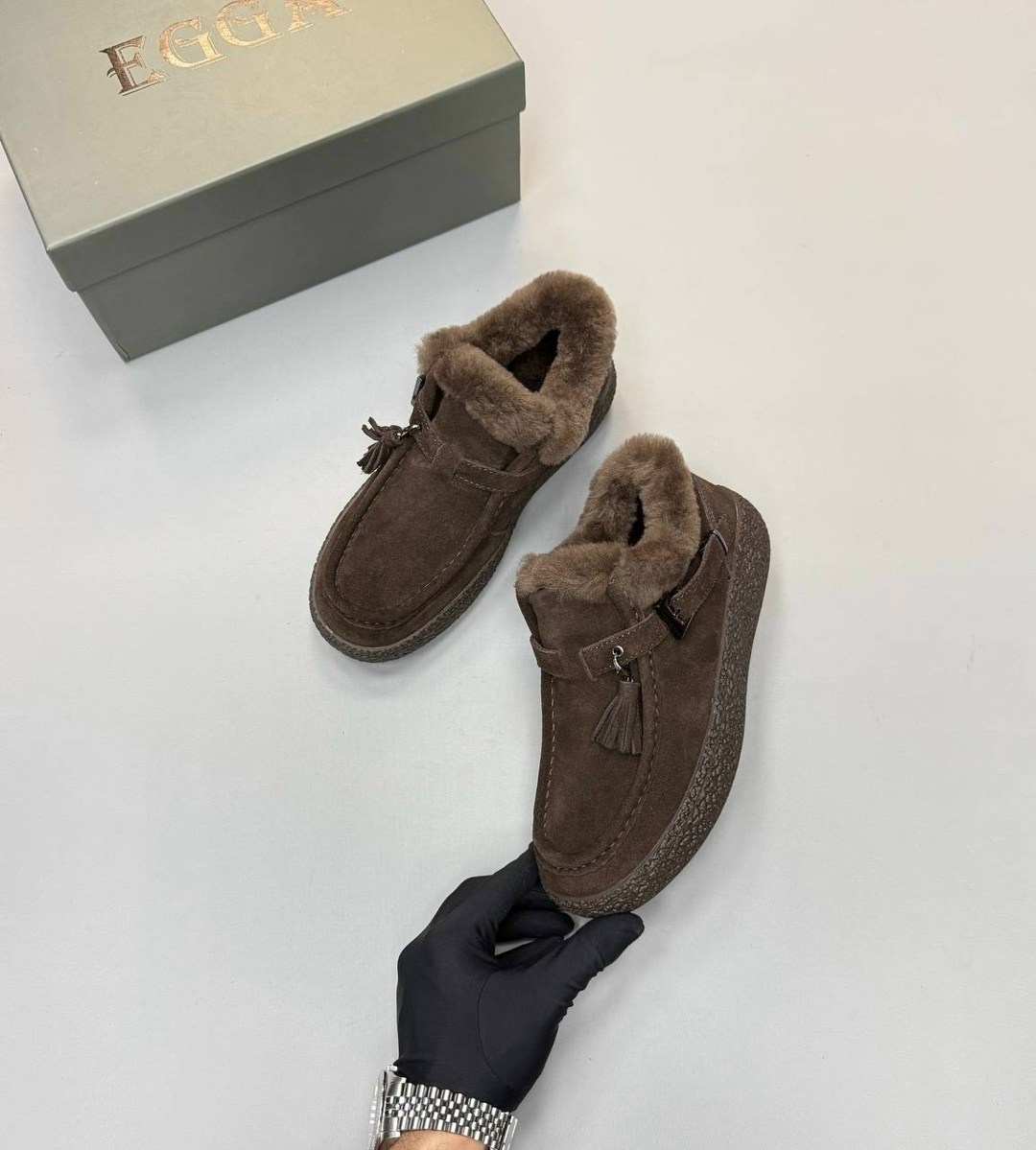 ,женские лоферы с мехом brunello cucinelli черные,угги женские, женская зимняя,женская