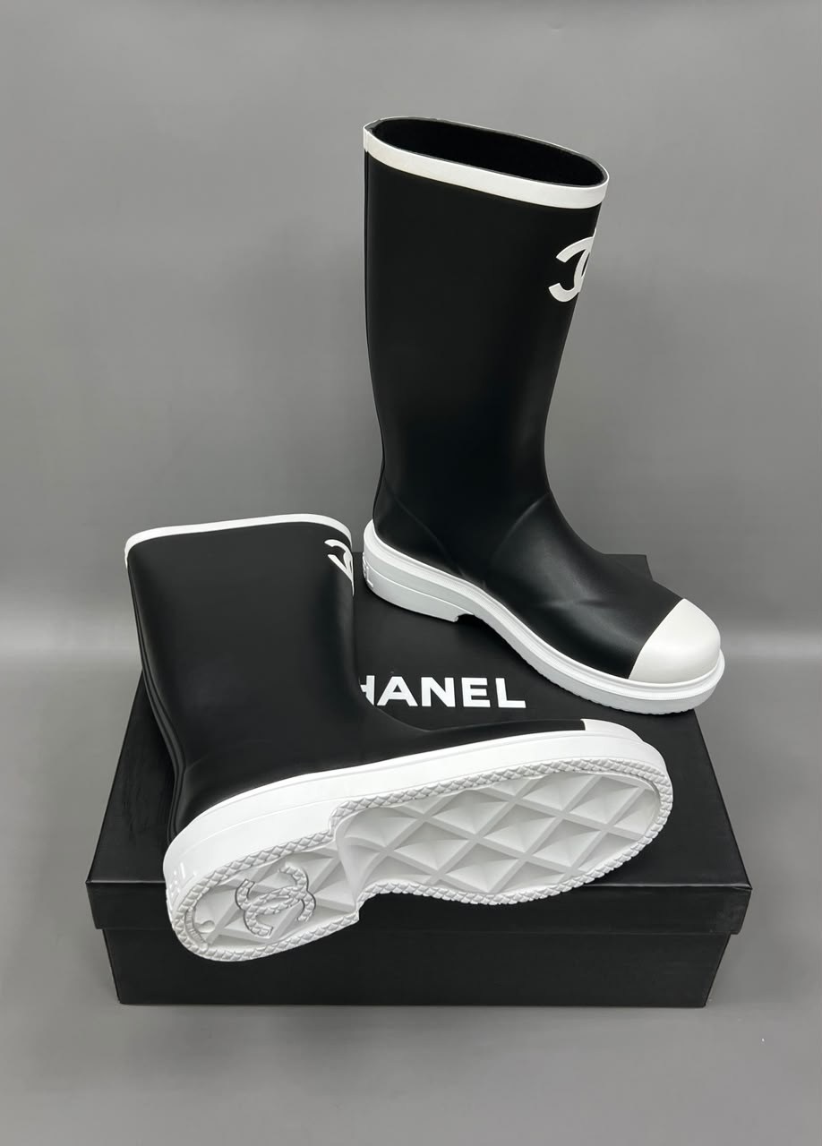 резиновые сапоги chanel,сапоги chanel,шанель сапоги резиновые,резиновые сапоги,женские резиновые сапоги