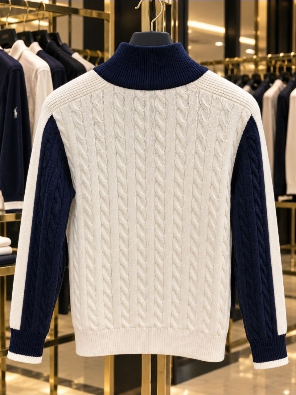 свитер с застежкой-молнией quarter zip cable knit от ralph lauren белый,свитер поло ральф лаурен lambswool,джемпер ralph lauren zip,джемпер polo ralph lauren,свитер polo ralph lauren