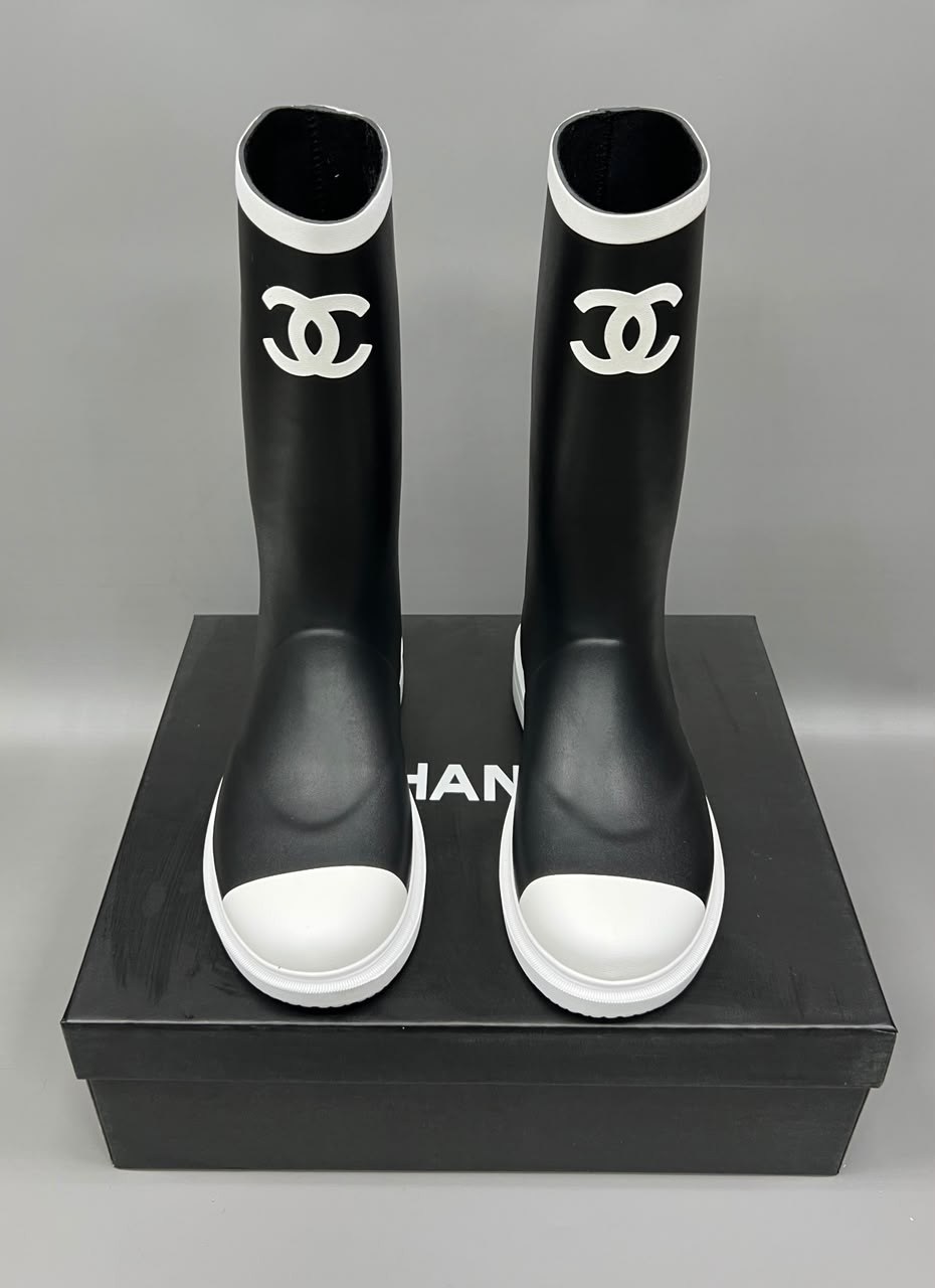 резиновые сапоги chanel,сапоги chanel,шанель сапоги резиновые,резиновые сапоги,женские резиновые сапоги
