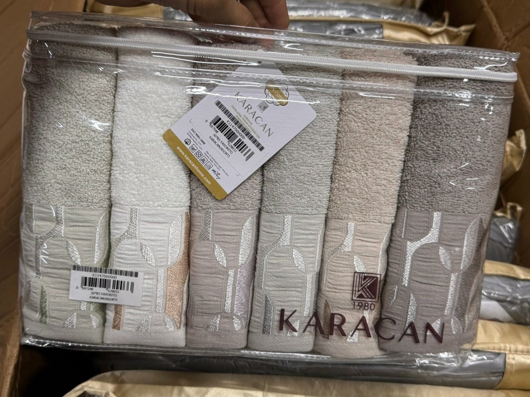 полотенце karacan regina (6 шт) хлопок (70*140),наборы полотенец,набор махровых полотенец,набор полотенец для ванной 6 шт,набор полотенец для ванной