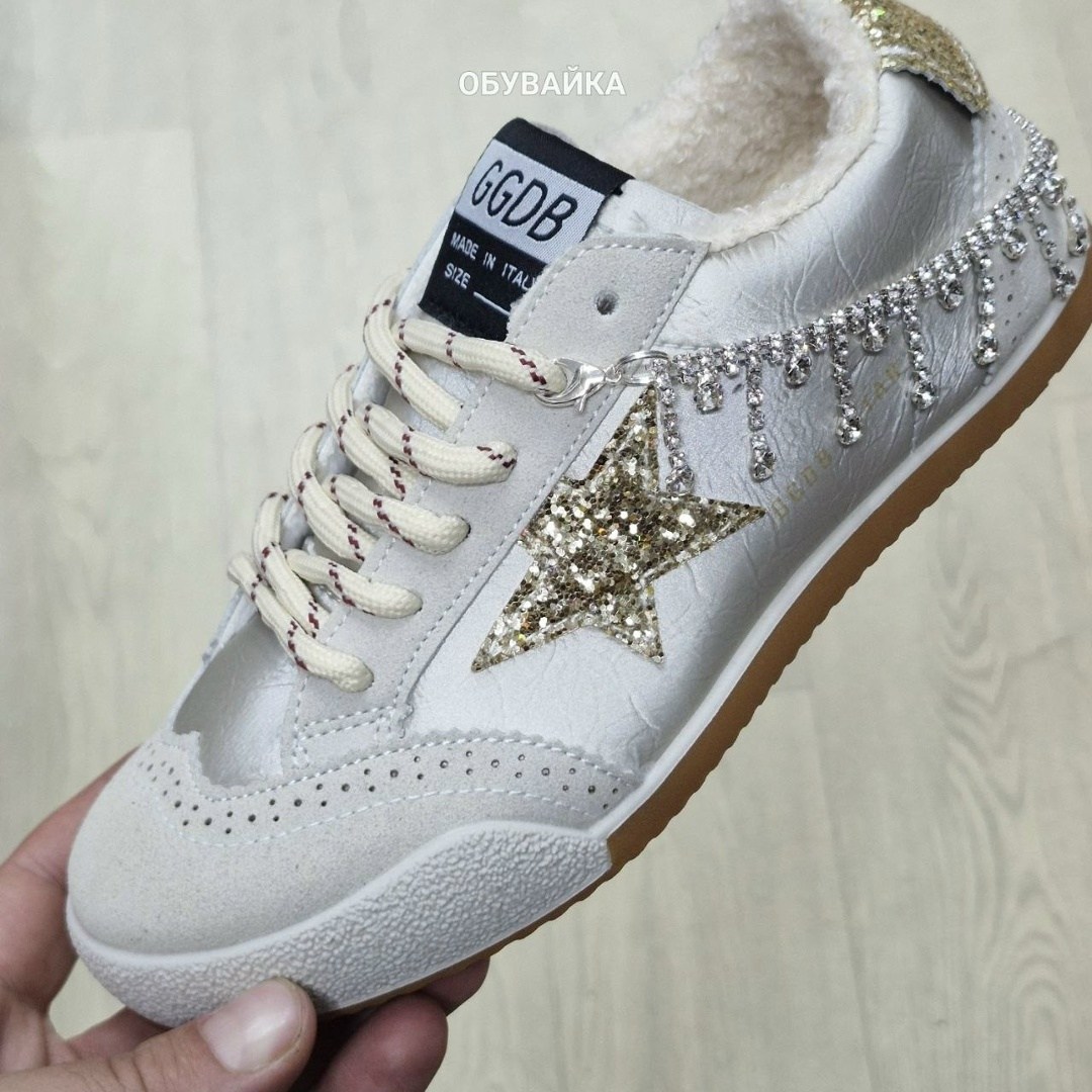 кеды зимние с натуральным мехом golden goose premium shoes,, женская,кеды golden goose,кроссовки замша