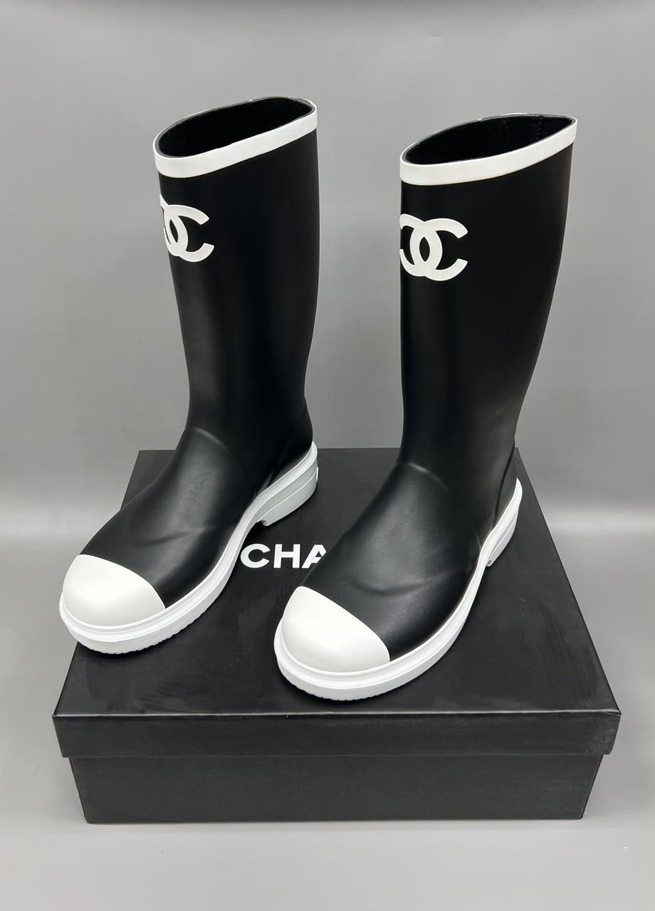 резиновые сапоги chanel,сапоги chanel,шанель сапоги резиновые,резиновые сапоги,женские резиновые сапоги