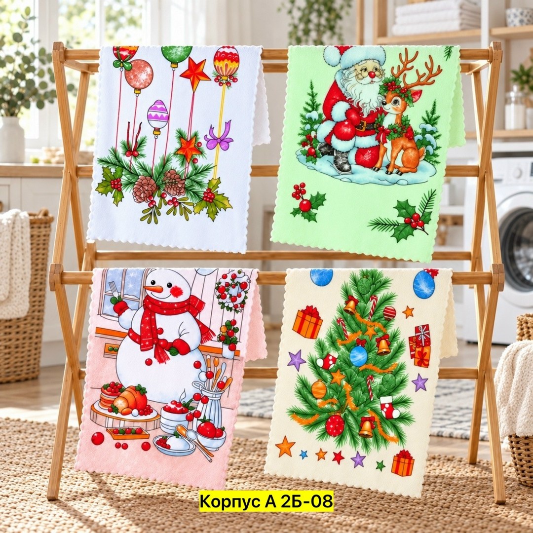 полотенце кухонное новогоднее,полотенце вафельное новогоднее,полотенце кухонное новогоднее набор подарочный 45х60,набор новогодних кухонных полотенец,полотенца новогодняя сказка