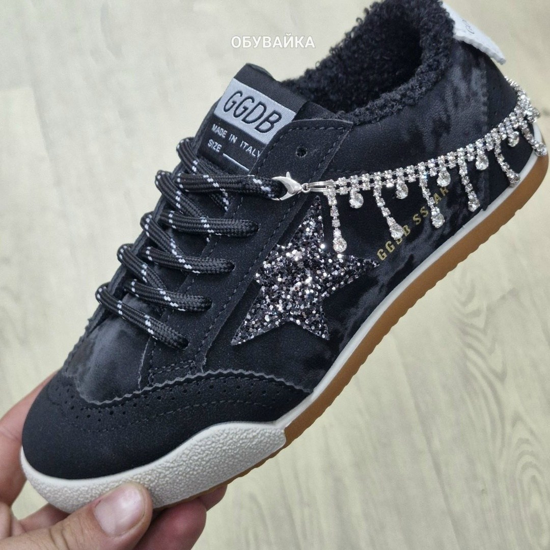 кеды зимние с натуральным мехом golden goose premium shoes,, женская,кеды golden goose,кроссовки замша