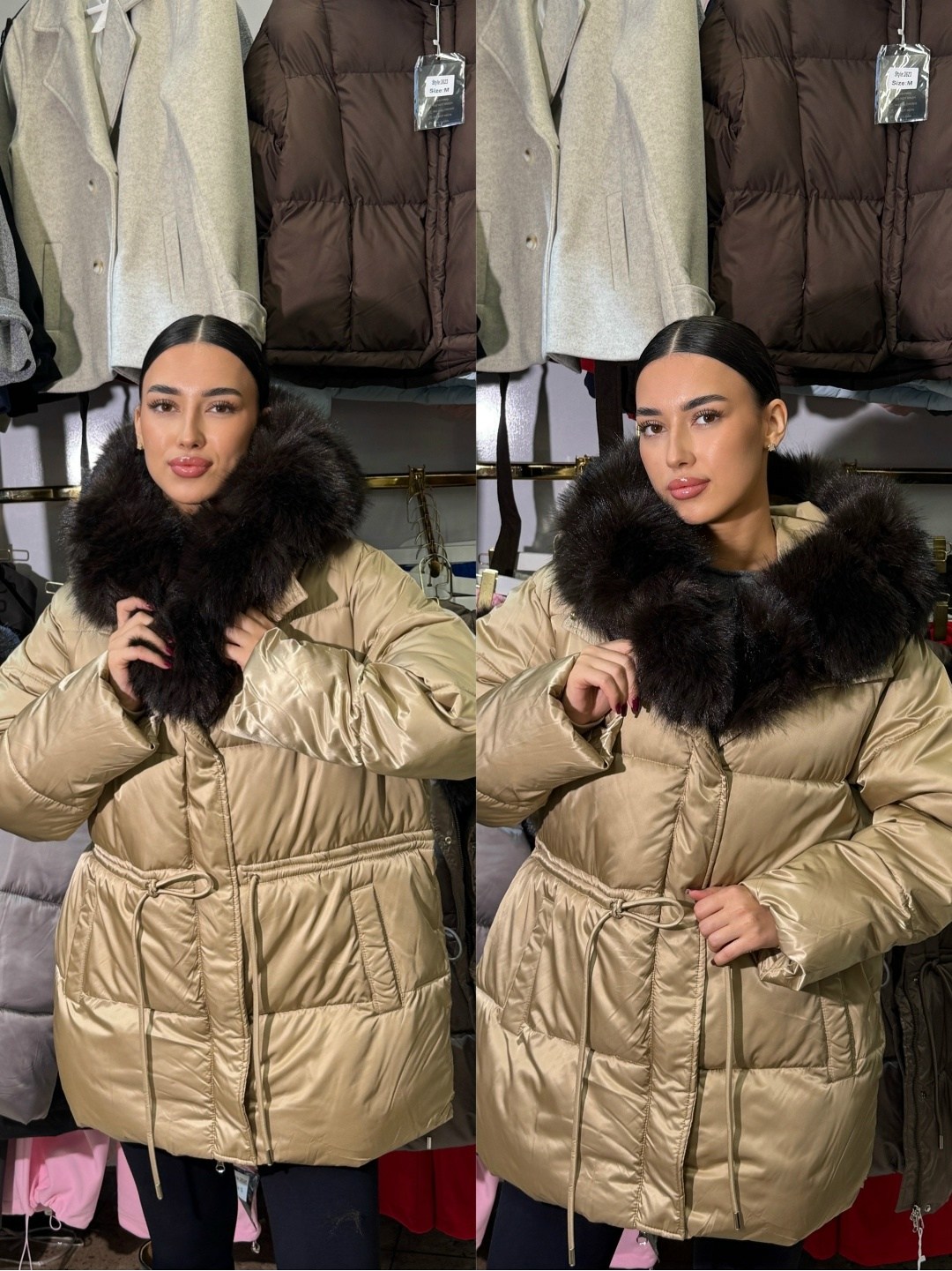 стильные пуховики,пуховик женский,зимняя куртка пуховик,куртки и пуховики женские,пуховик с мехом