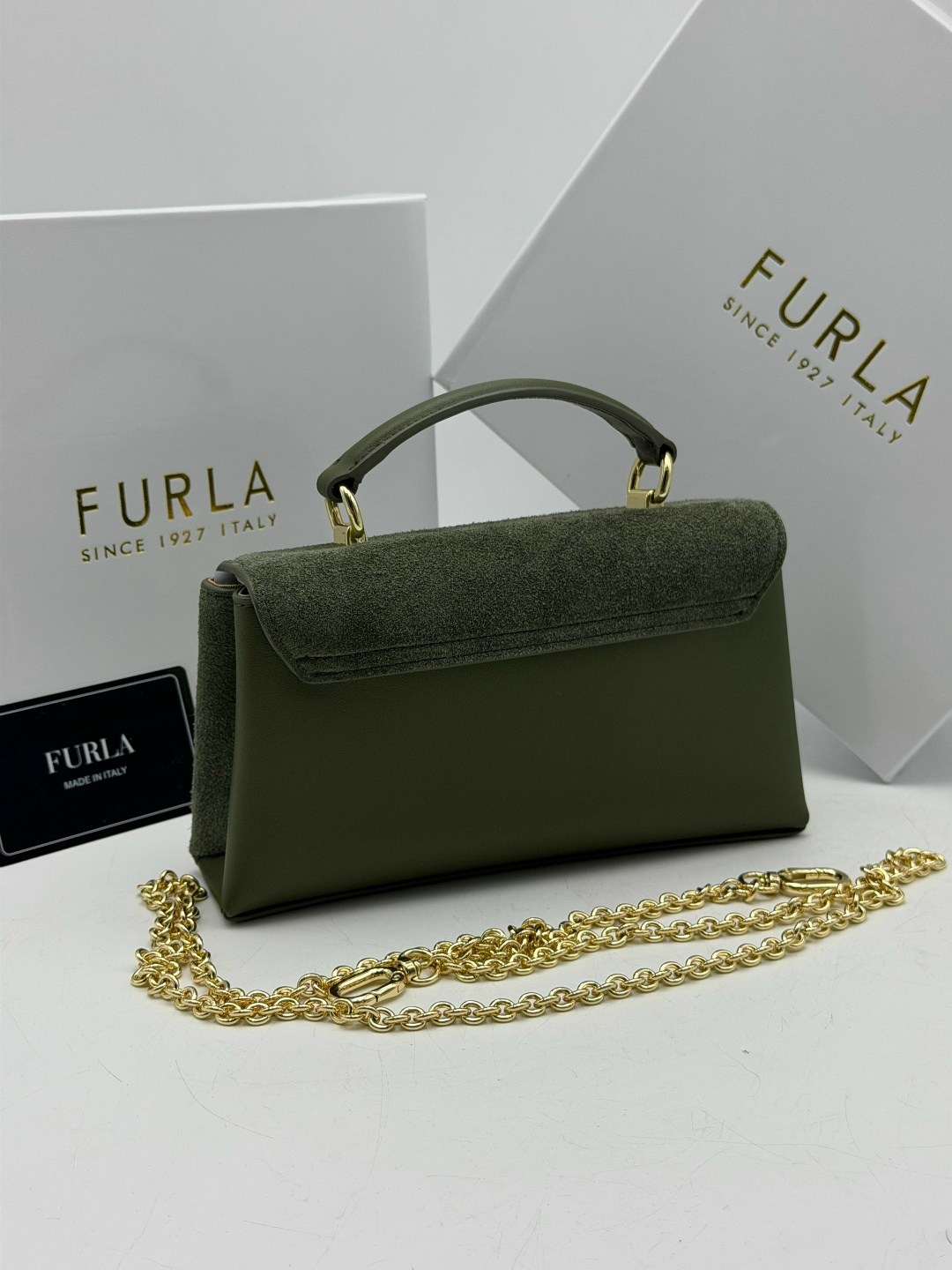 сумка женская furla,сумка furla,сумка furla замшевая,сумка furla оригинал,furla мини-сумка 1927 зеленый
