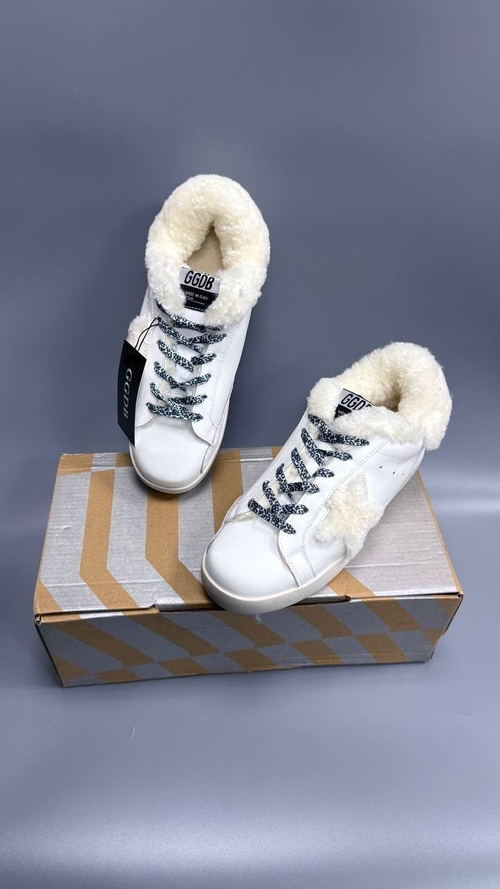 golden goose зимние кеды женские,зимние кеды golden goose superstar белые с мехом,golden goose super-star shearling sneaker,кеды golden goose,