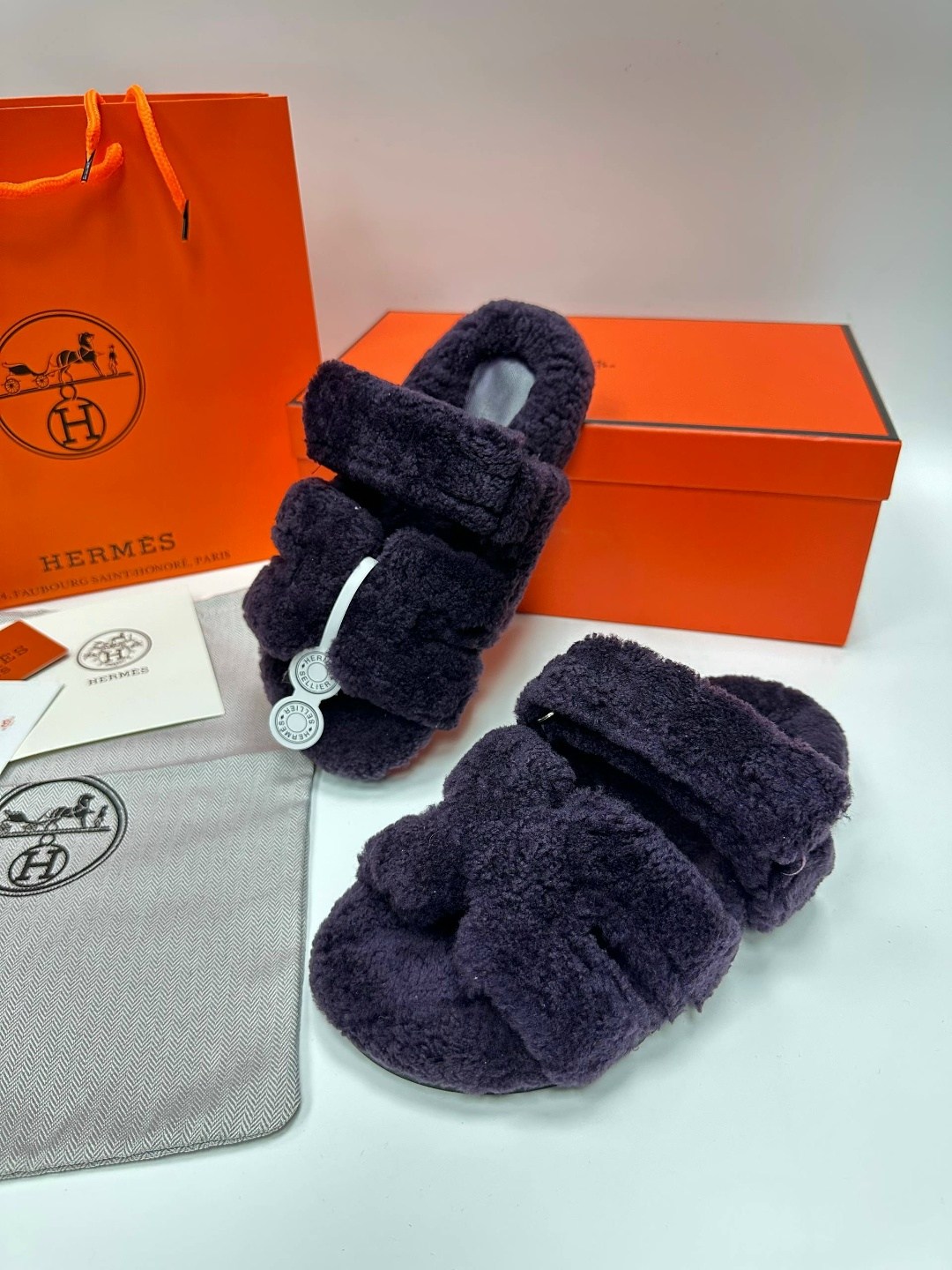 тапочки hermes,тапочки хермес женские,меховые тапочки,тапочки женские,шлепки с мехом
