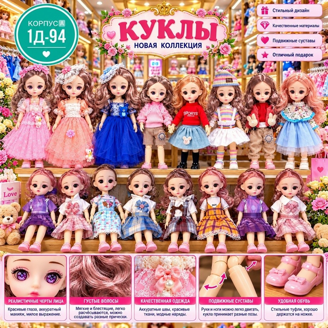 кукла игрушка,кукла набор,кукла шарнирная,кукла для девочек,набор кукла шарнирная