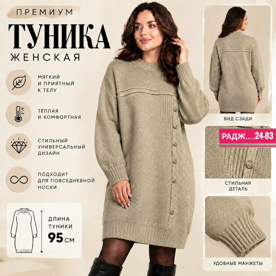 платье вязаное,теплые туники,женская туника,шерстяная туника,туника теплая женская