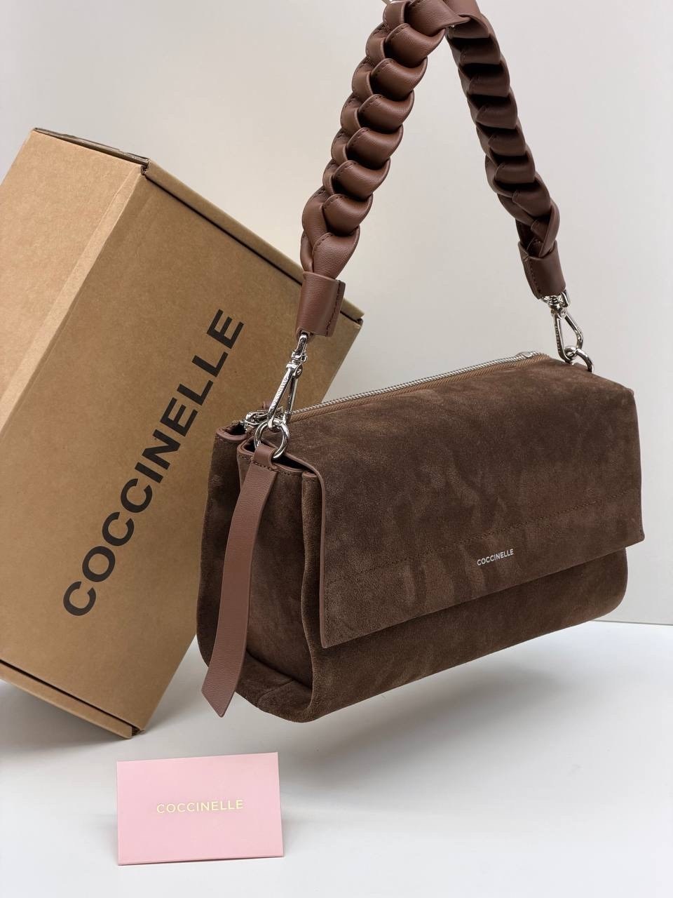 замшевая сумка хобо boheme suede bimaterial coccinelle,замшевая сумка,сумка coccinelle,сумка boheme из натуральной замши coccinelle,сумки женская
