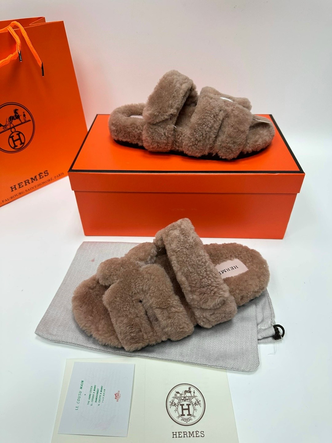 тапочки hermes,тапочки хермес женские,меховые тапочки,тапочки женские,шлепки с мехом