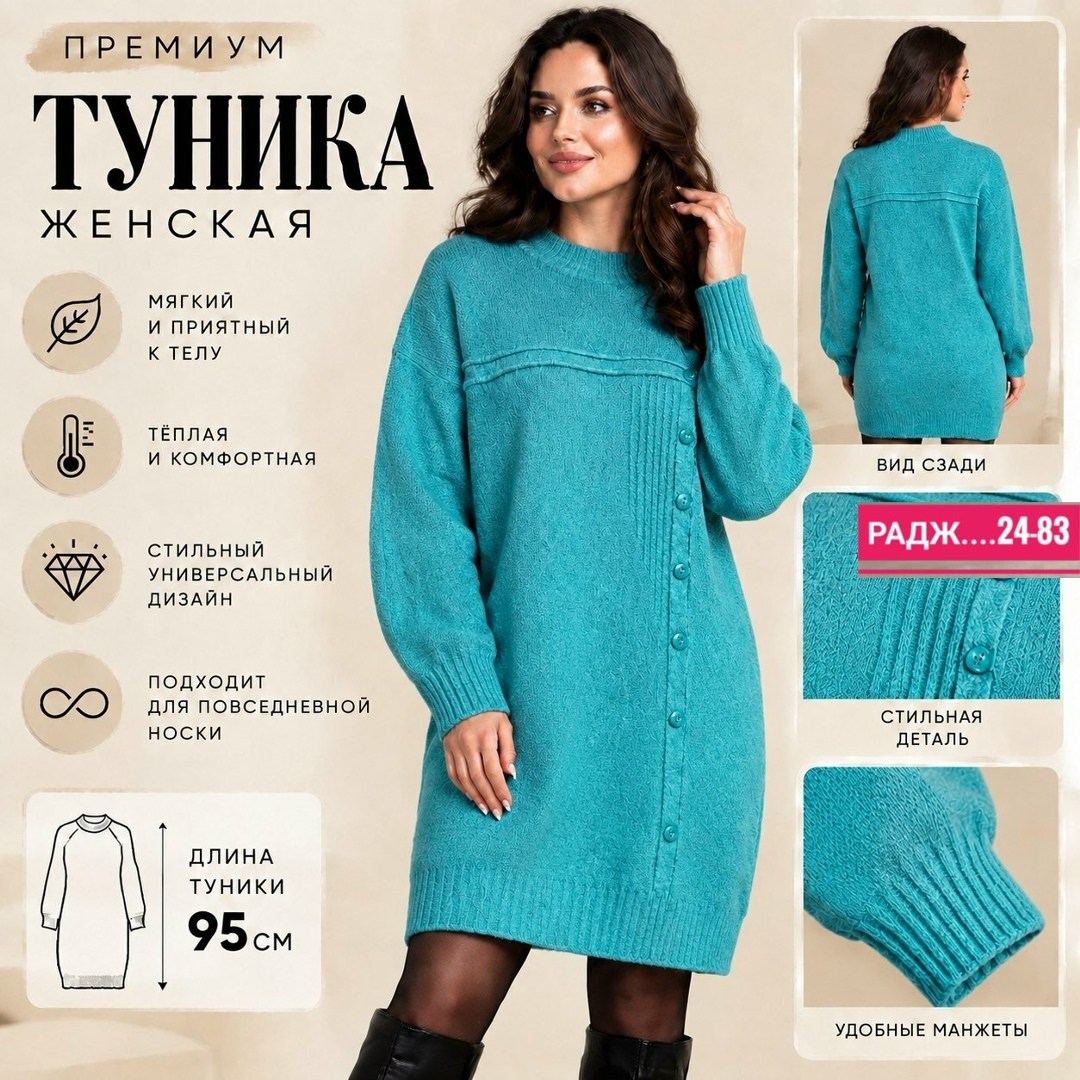 платье вязаное,теплые туники,женская туника,шерстяная туника,туника теплая женская