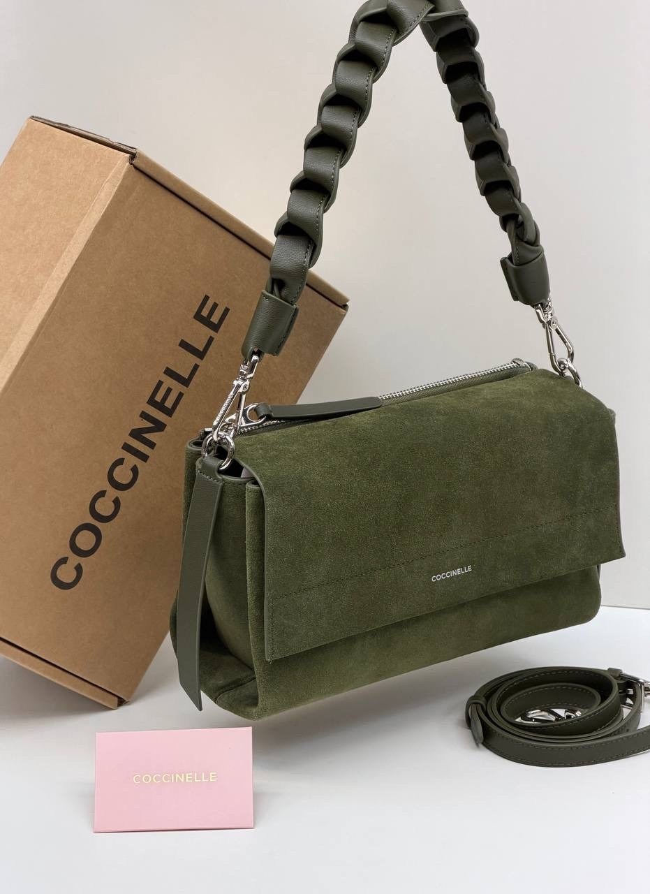 замшевая сумка хобо boheme suede bimaterial coccinelle,замшевая сумка,сумка coccinelle,сумка boheme из натуральной замши coccinelle,сумки женская