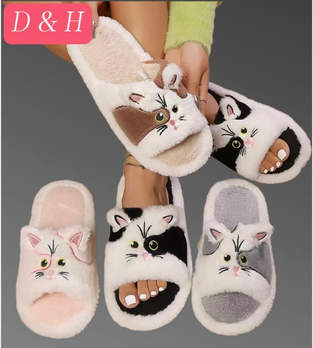 тапочки женские,cat slippers женские легкие пушистые домашние тапочки,женские домашние тапочки,домашние тапочки,женские тапки