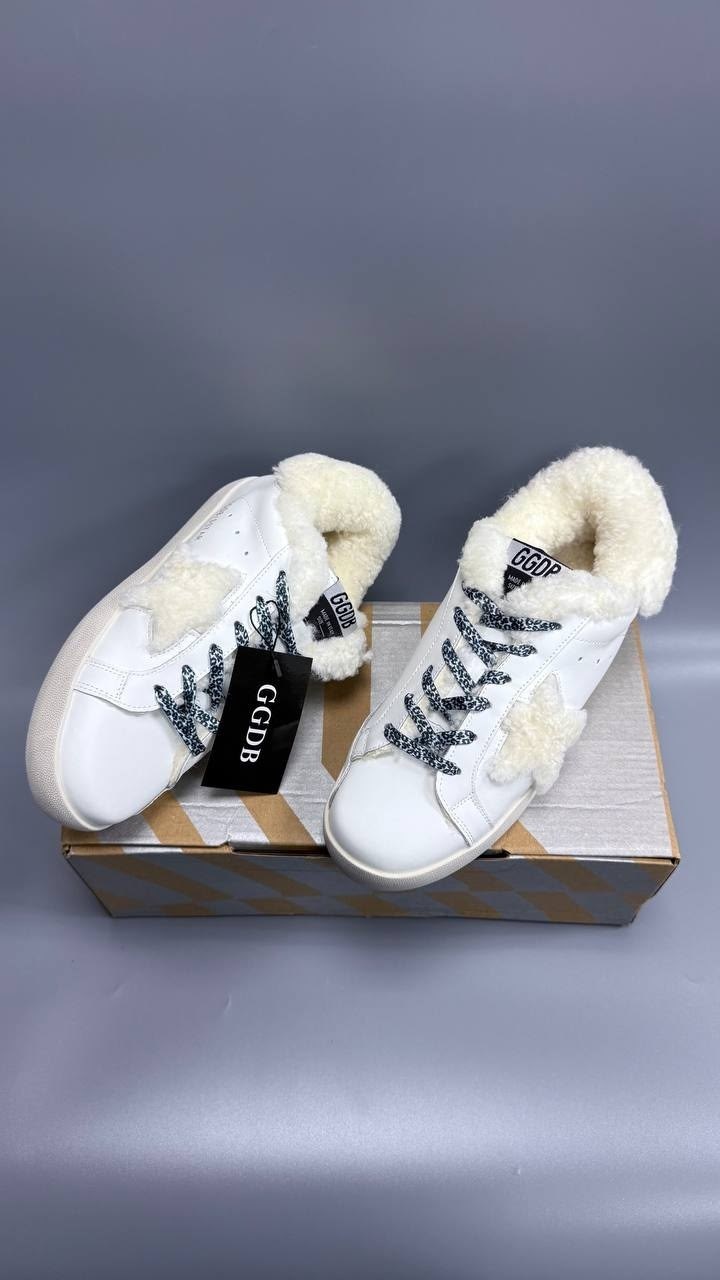 golden goose зимние кеды женские,зимние кеды golden goose superstar белые с мехом,golden goose super-star shearling sneaker,кеды golden goose,