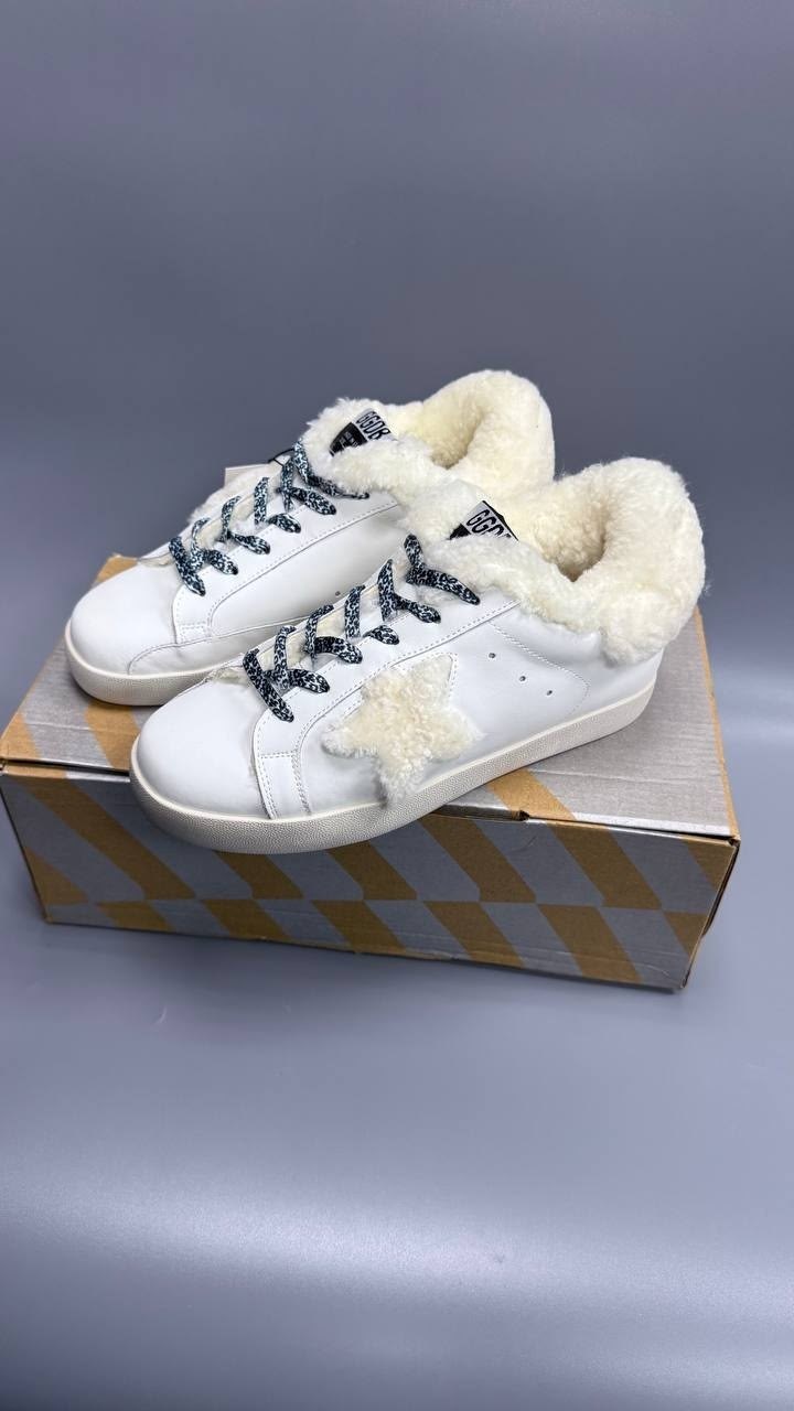 golden goose зимние кеды женские,зимние кеды golden goose superstar белые с мехом,golden goose super-star shearling sneaker,кеды golden goose,