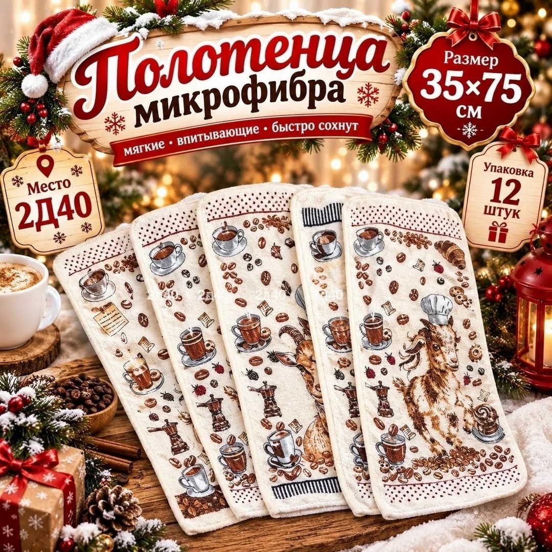 новогоднее полотенце,полотенца кухонные микрофибра,полотенца кухонное,набор полотенец новогодний,набор полотенец для кухни