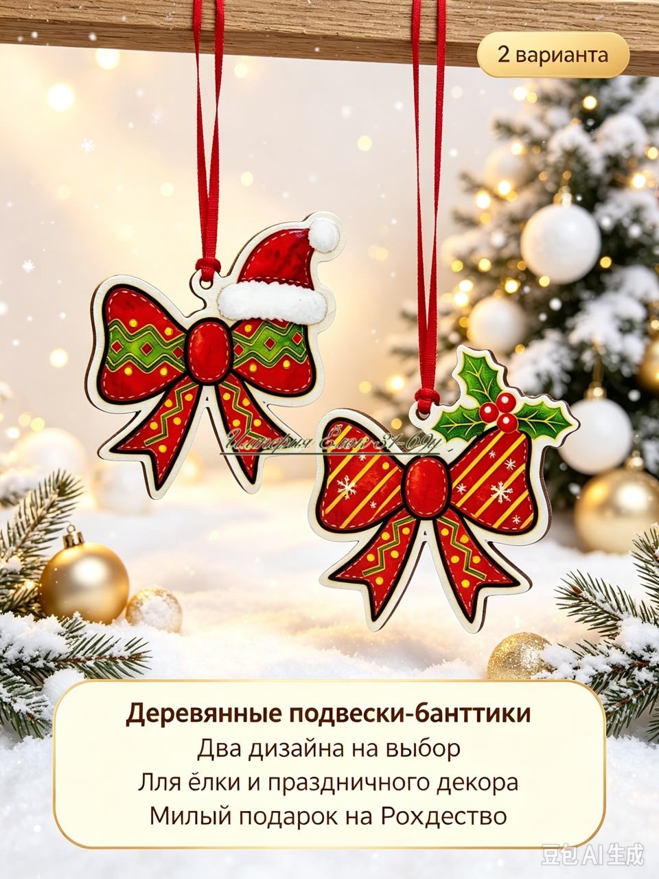 бант на елку,бархатные банты,новогодний бантик,банты новогодние,елочное украшение бантик
